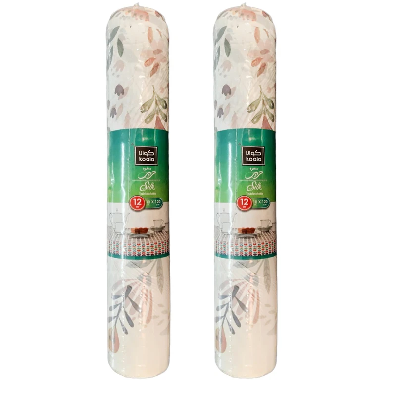 سفره یکبار مصرف کوالا مدل حریر طرح Happy Day رول 10 متری مجموعه 2 عددی