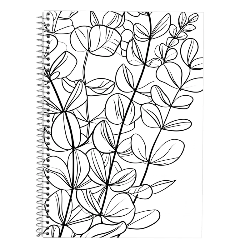 دفتر زبان 50 برگ مدوپد مدل دو خط طرح گل کد DF13874