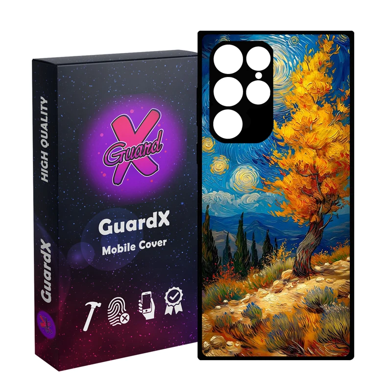 کاور گارد ایکس طرح منظره ونگوگ مدل Glass10752 مناسب برای گوشی موبایل سامسونگ Galaxy S22 Ultra
