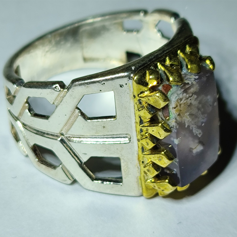 انگشتر نقره مردانه مدل شجر بهاری مدل STAR 270