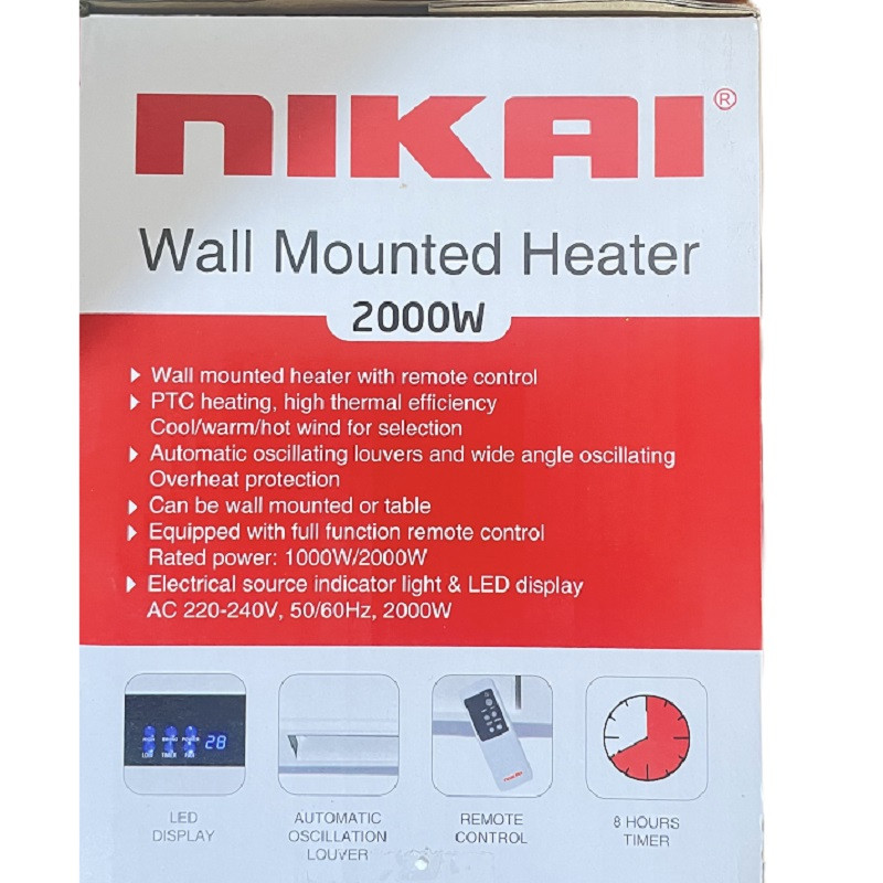 بخاری برقی دیواری نیکای مدل َNWFH2120-A