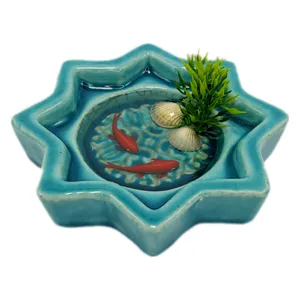 ظرف ماهی هفت سین سفالی مدل P8