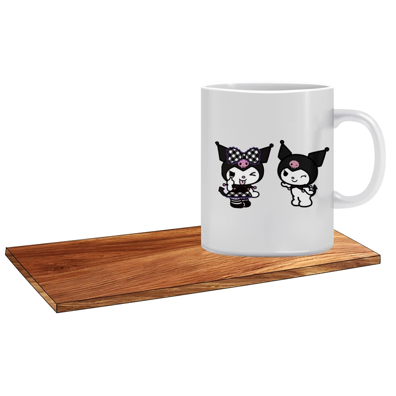 ماگ ال ایکس پی طرح کرومی های دخترانه کد 399 به همراه زیر لیوانی