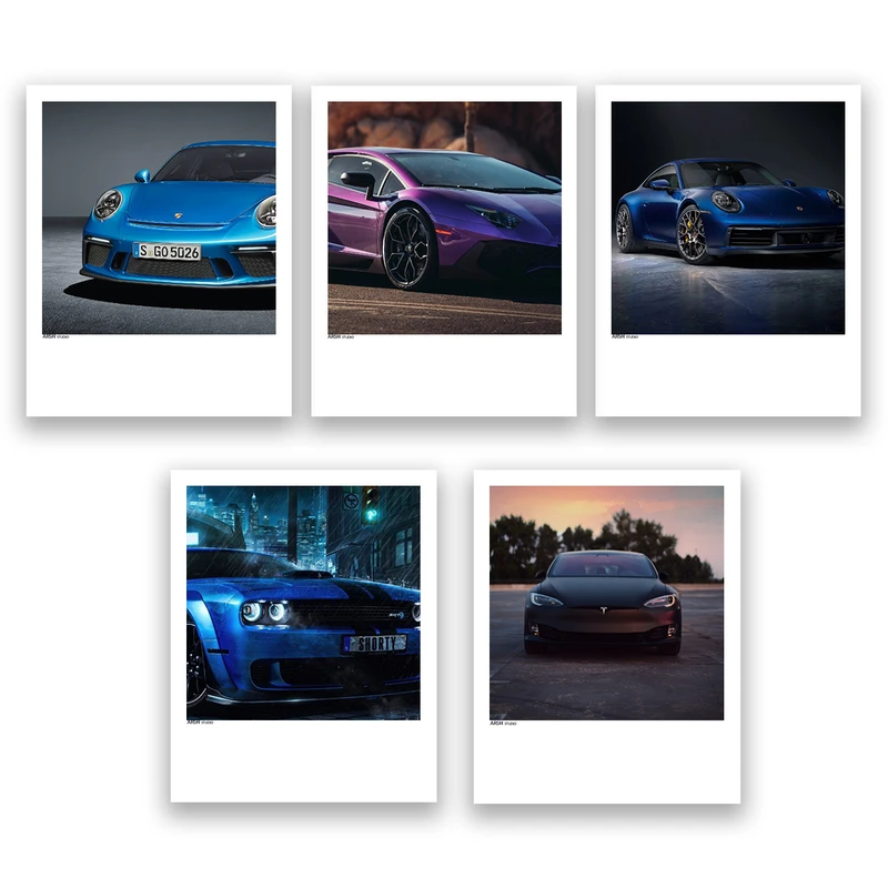 آویز تزیینی عرش مدل فانتزی ماشین اسپرت کد Asa191 مجموعه پنچ عددی