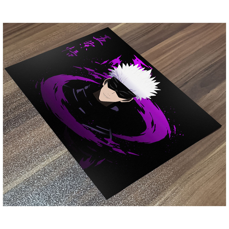پوستر گوفی مدل گوجو ساتورو انیمه جوجوتسو کایسن طرح Gojo Satoru Jujutsu Kaisen Anime JJK کد BLK85