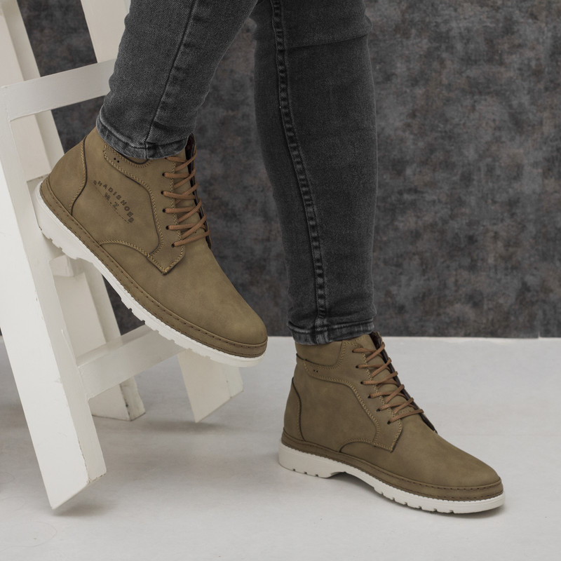 نیم بوت مردانه مدل دژاوو رنگ کرم