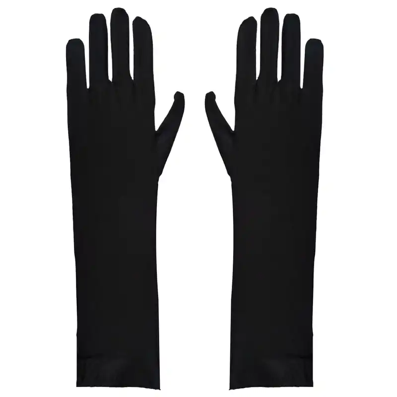 دستکش زنانه مدل بلند تا آرنج رنگ مشکی