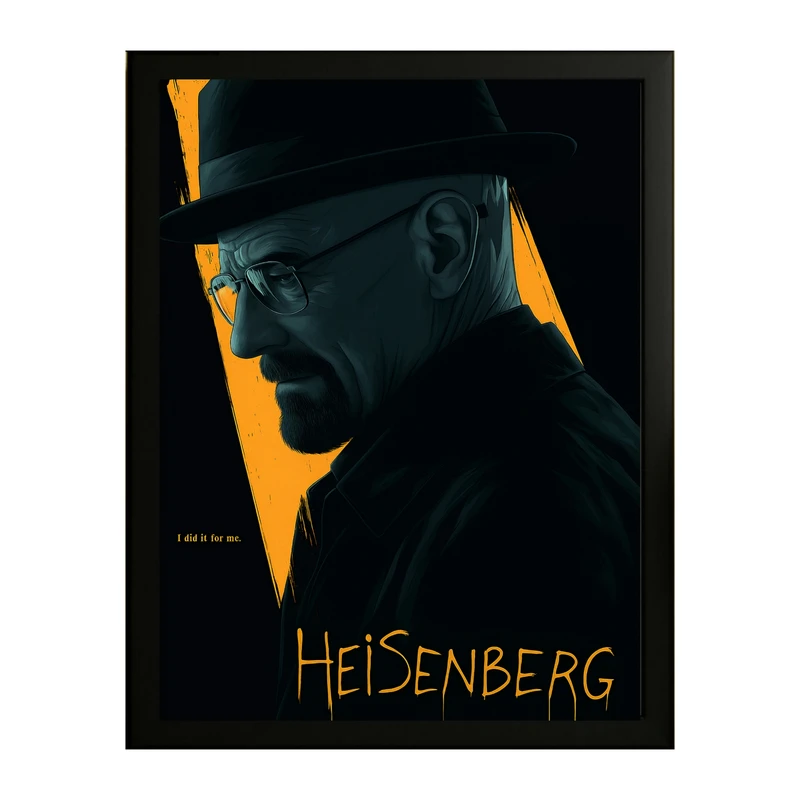 تابلو طرح هایزنبرگ breaking bad کد 02 فریم مشکی