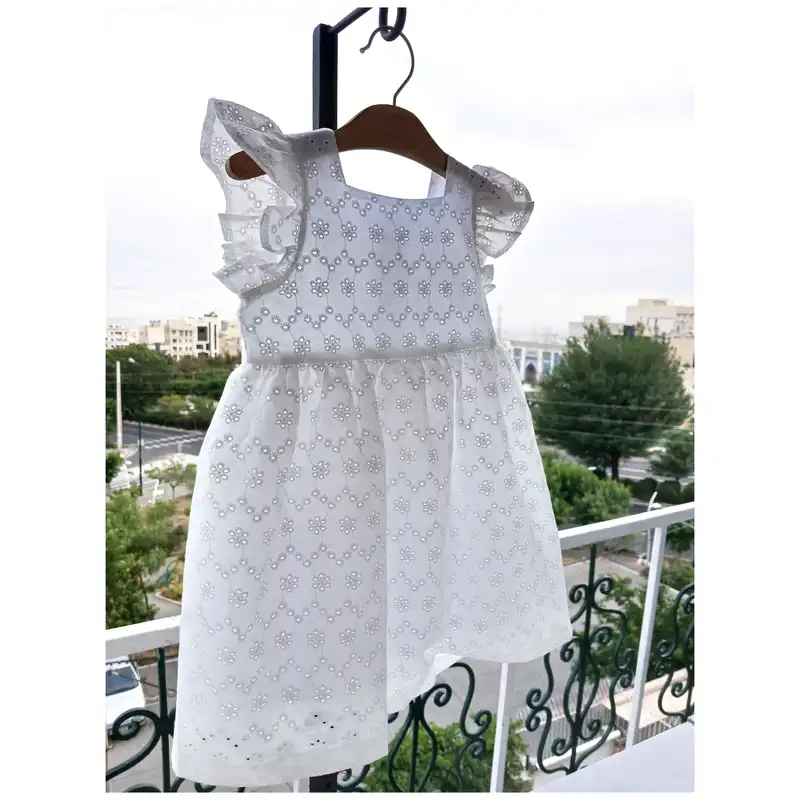 پیراهن دخترانه مدل خامه دوزی کد sh28