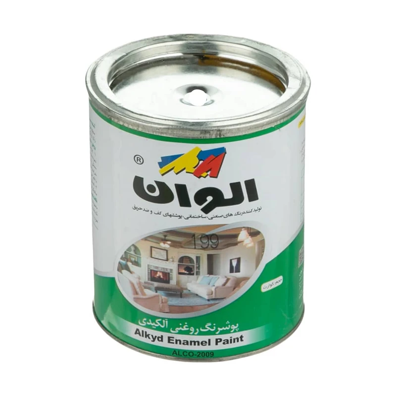 رنگ روغنی سفید الوان مدل ALCO-2009 حجم 1000 میلی لیتر