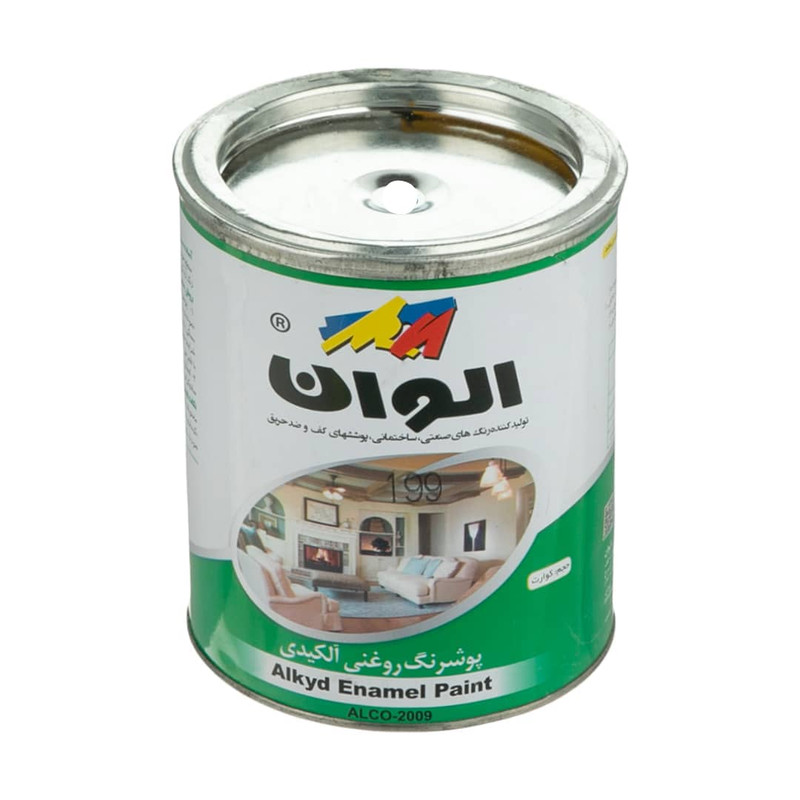 رنگ روغنی سفید الوان مدل ALCO-2009 حجم 1000 میلی لیتر