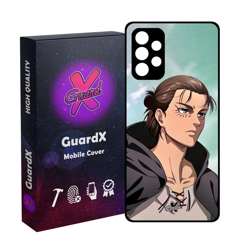 کاور گارد ایکس طرح Eren Yeager Anime مدل Glass10626 مناسب برای گوشی موبایل سامسونگ Galaxy A73