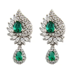 گوشواره نقره زنانه بازرگانی میلادی مدل اشک کد GZN_213