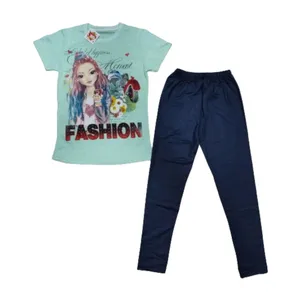 ست تی شرت و شلوار دخترانه مدل f2