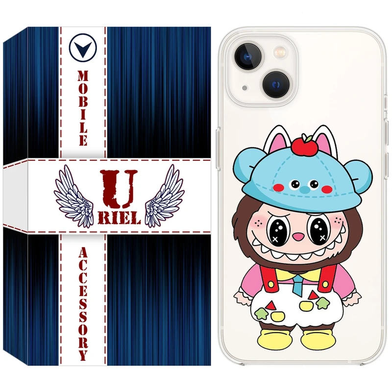 کاور یوریل مدل Clear کد 123 طرح لبوبو مناسب برای گوشی موبایل اپل iPhone 13 mini