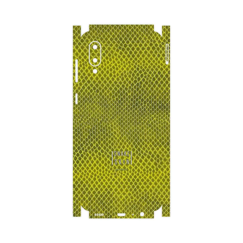 برچسب پوششی ماهوت مدل Yellow Snake Skin-FullSkin مناسب برای گوشی موبایل سامسونگ Galaxy A02