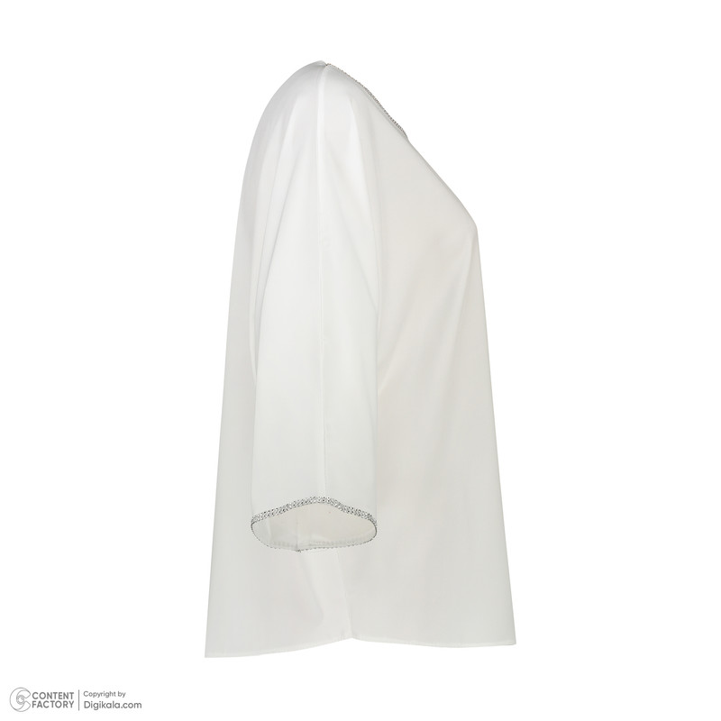 بلوز آستین سه ربع زنانه مدل 02 رنگ سفید