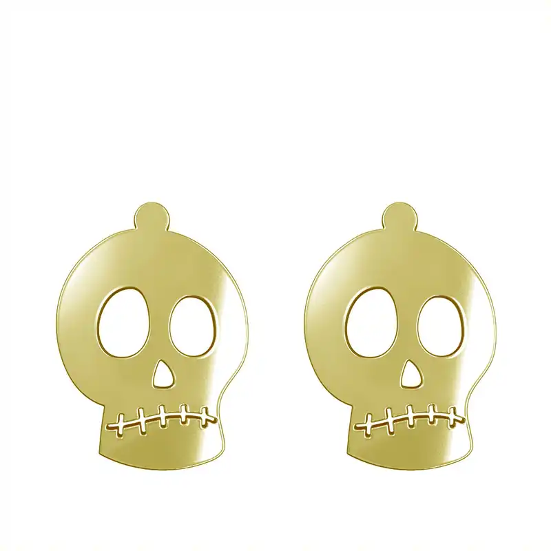 گوشواره طلا 18 عیار زنانه مدوپد مدل جمجمه کد GA1-15728