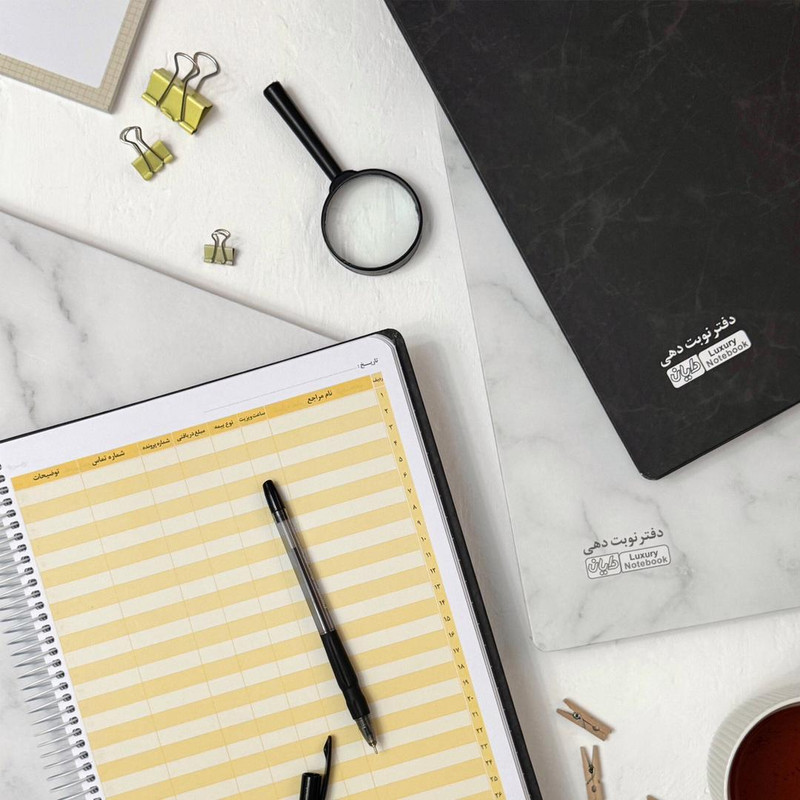 دفتر نوبت دهی 120 برگ دایان مدل ماربل کد 03