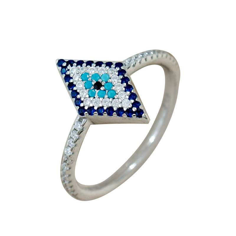 انگشتر نقره زنانه جی تی ای مدل چشم نظر انگشتر نقره زنانه جی تی ای مدل چشم نظر