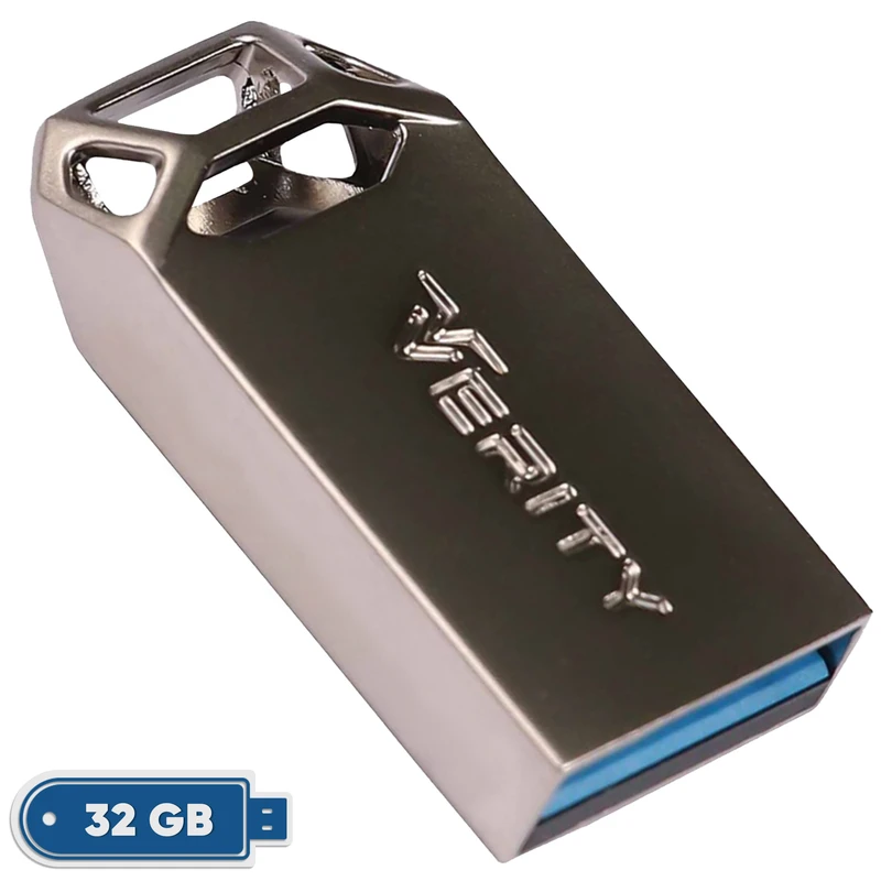عکس شماره 2 : فلش مموری 32 گیگابایت وریتی مدل v-819 با رابط usb 2.0، بدنه فلزی مقاوم و ضد خش، سرعت انتقال 30 مگابایت بر ثانیه، سازگار با گوشی، تبلت، کامپیوتر و تلویزیون