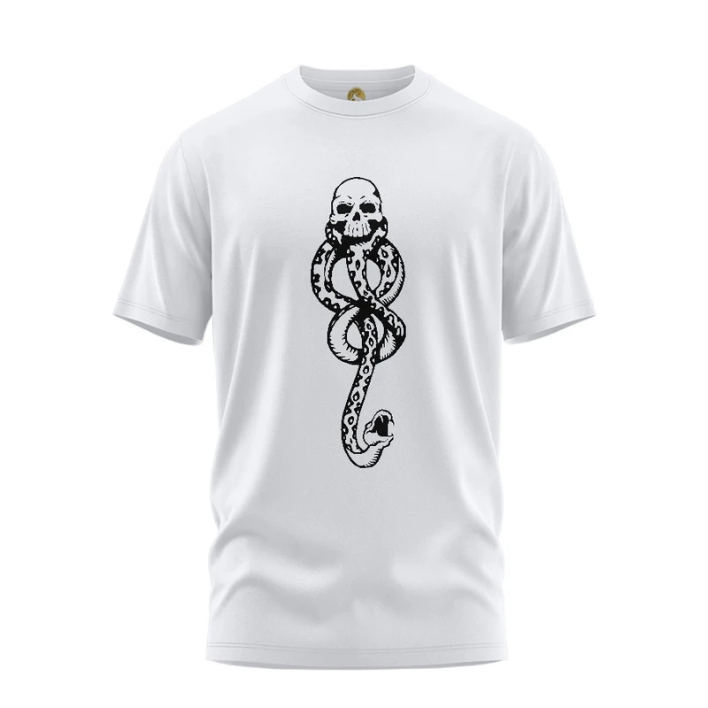 تی شرت آستین کوتاه مردانه هومرو مدل TW189 طرح اسکلت و مار