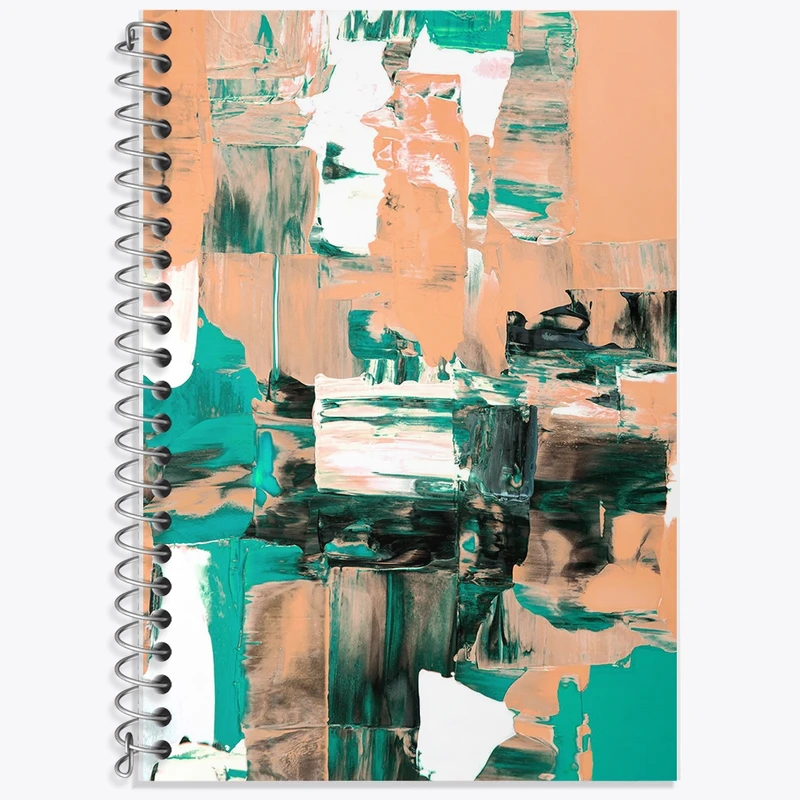 دفتر زبان 50 برگ خندالو مدل دو خط طرح انتزاعی کد F2285