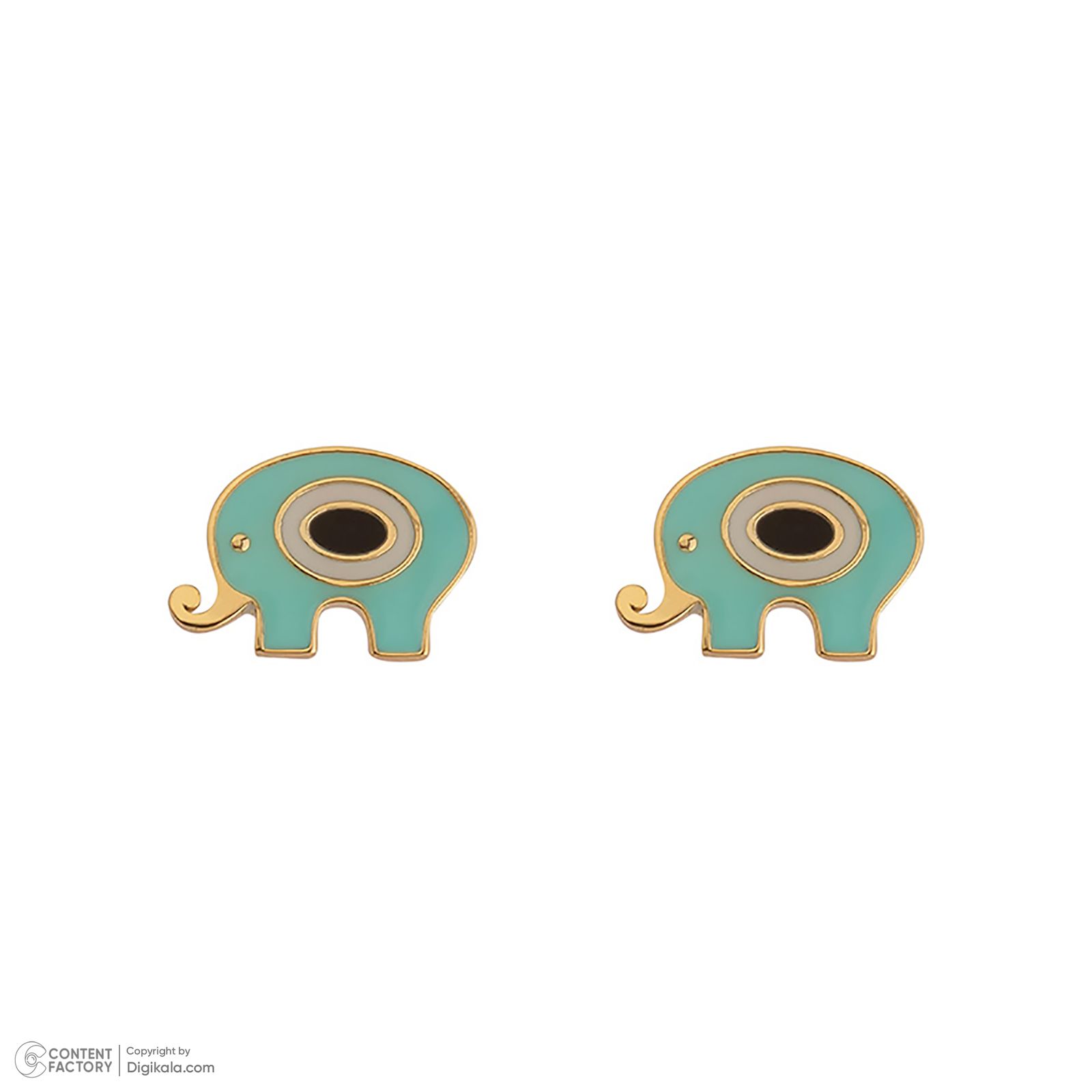گوشواره طلا 18 عیار دخترانه کیا گالری مدل EMOH119 -  - 2