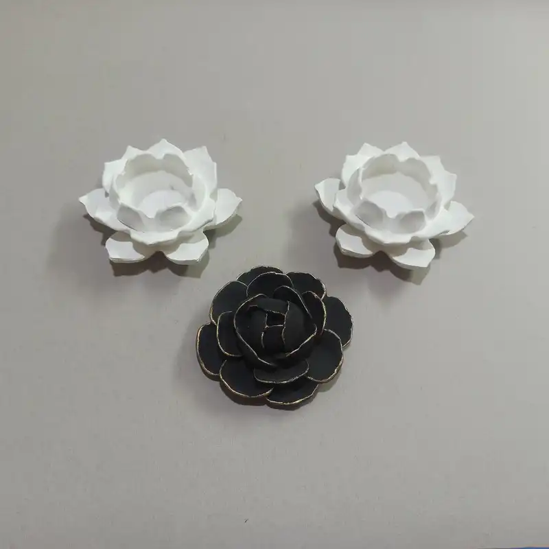 جاشمعی مدل گل مرداب مجموعه 3 عددی