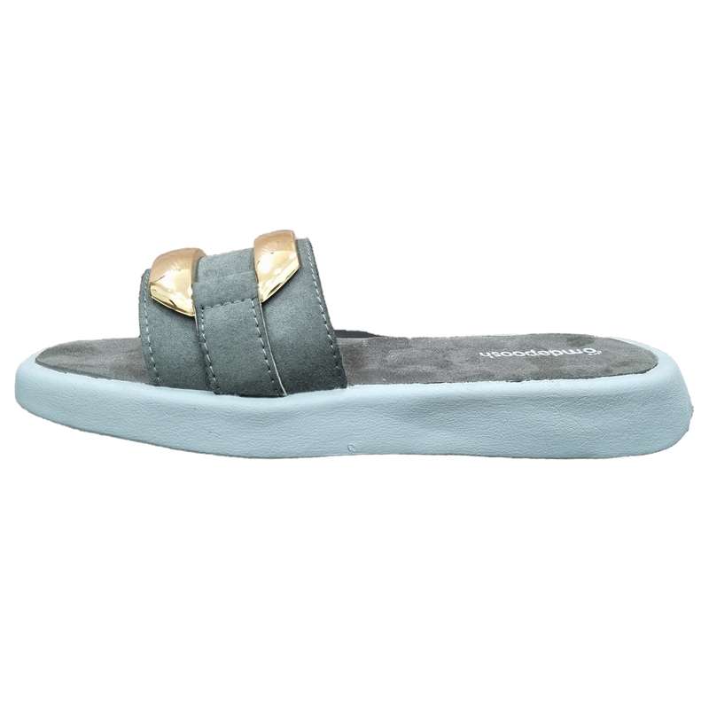 دمپایی زنانه مدل مداد رنگی رنگ طوسی