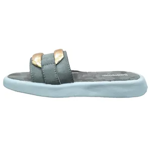 دمپایی زنانه مدل شادی رنگ طوسی