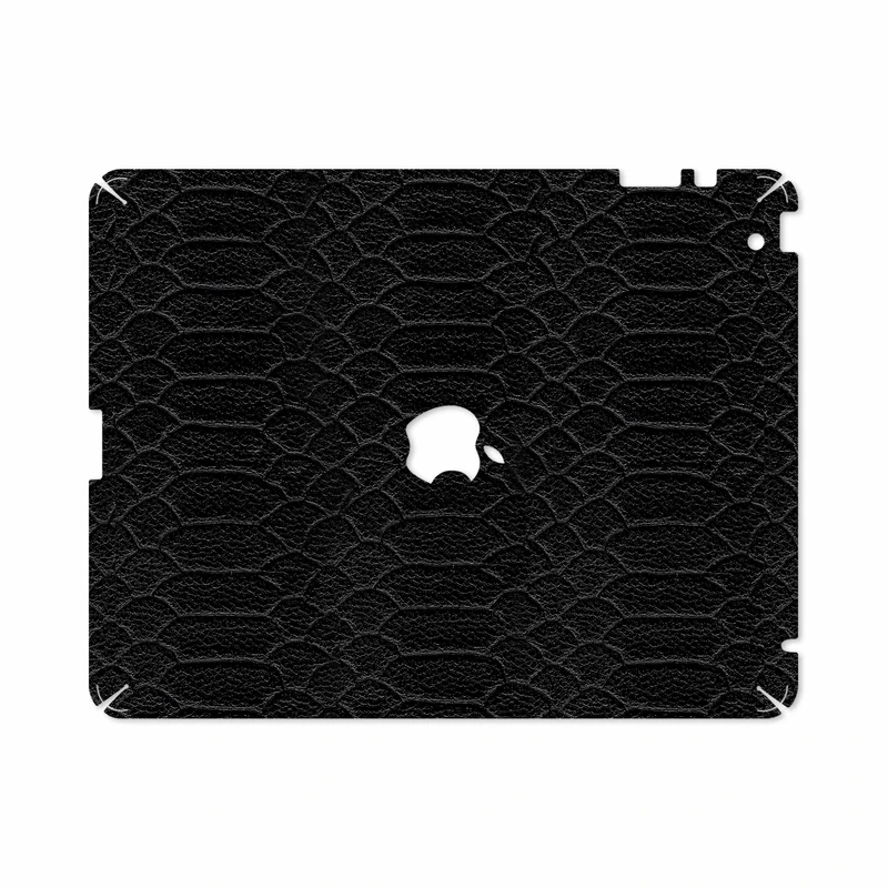 برچسب پوششی ماهوت مدل Black-Snake-Leather مناسب برای تبلت اپل iPad 2 2011 A1395