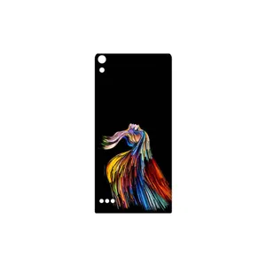 MAHOOT Rainbow Hair Digital Art Cover Sticker for Huawei Ascend P6
