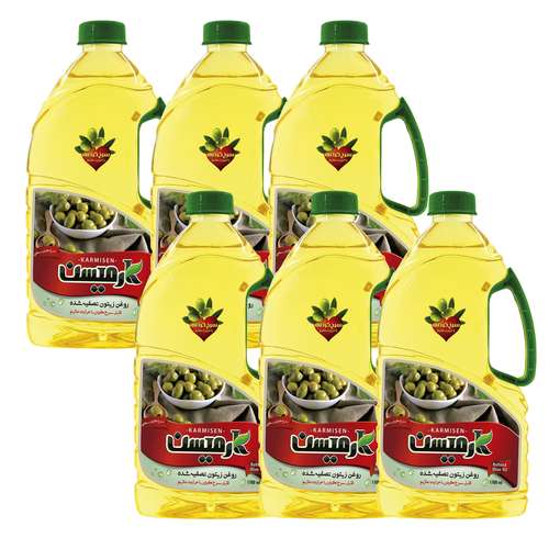 روغن زیتون تصفیه سرخ کردنی کارمیسن _ 1.7 لیتر مجموعه 6 عددی