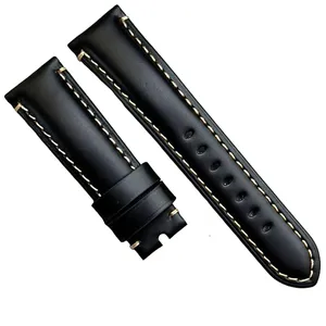 بند ساعت مچی مدل ورنی  چرم طبیعی کد UWS24