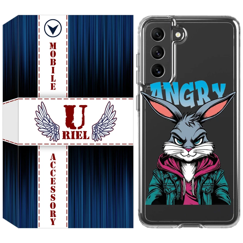 کاور یوریل مدل Clear کد 51 طرح خرگوش مناسب برای گوشی موبایل سامسونگ Galaxy S21 FE