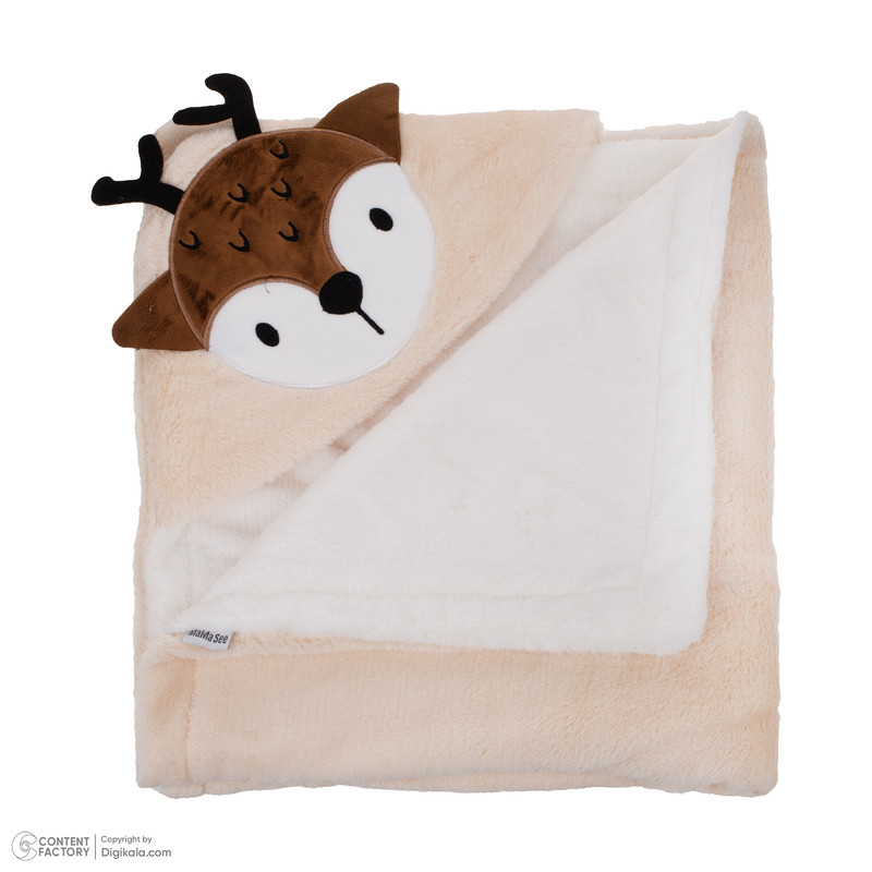 پتو کودک و نوزاد طرح گوزن کد 001 سایز 75×70 سانتی متر