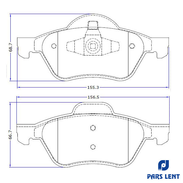 لنت ترمز جلو لنت پارس  مدل 23215 مناسب برای رنو مگان 2000cc