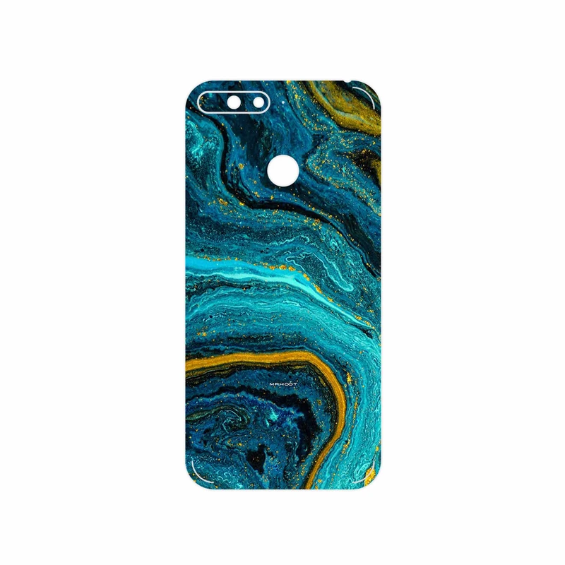 برچسب پوششی ماهوت مدل Turquoise marblewith golden streaks مناسب برای گوشی موبایل هوآوی Y6 Prime 2018