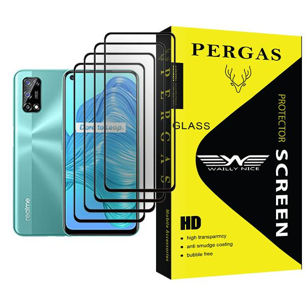 محافظ صفحه نمایش وایلی نایس مدل Pergas Glass MIX004 مناسب برای گوشی موبایل ریلمی V5 5G بسته چهار عددی