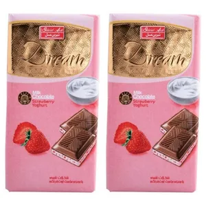 شکلات مغزدار ماست و توت فرنگی دریم شیرین عسل - 100 گرم مجموعه 2 عددی