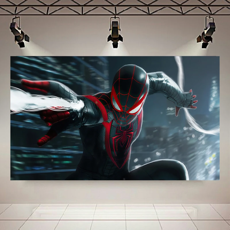 تابلو بوم طرح مرد عنکبوتی مدل Miles Morales کد AR4900