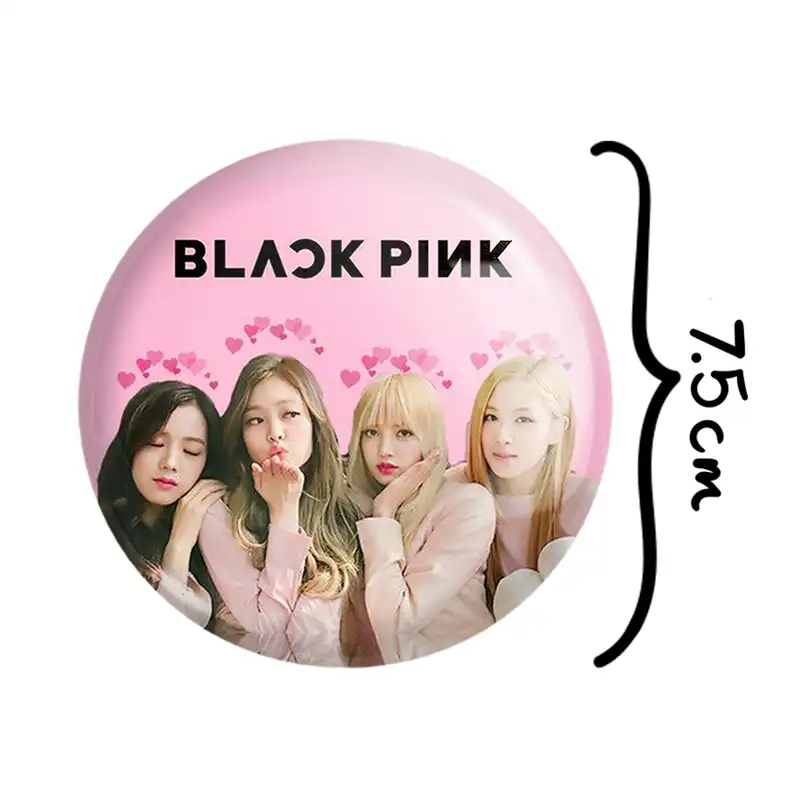 آینه جیبی خندالو طرح گروه بلک پینک Black Pink مدل تاشو کد 2810
