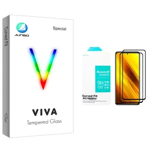 Junbo Viva Glass Screen Protector For Xiaomi Xiami Redmi Poco X3 Pack Of 2
