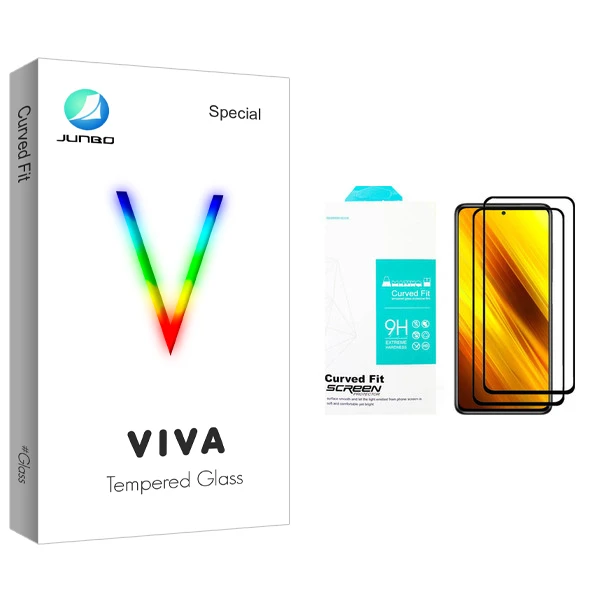 محافظ صفحه نمایش جانبو مدل Viva Glass مناسب برای گوشی موبایل شیائومی Poco X3 بسته دو عددی