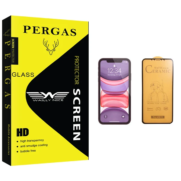 برای محافظ صفحه نمایش سرامیکی وایلی نایس مدل Pergas Glass مناسب گوشی موبایل اپل iPhone 11