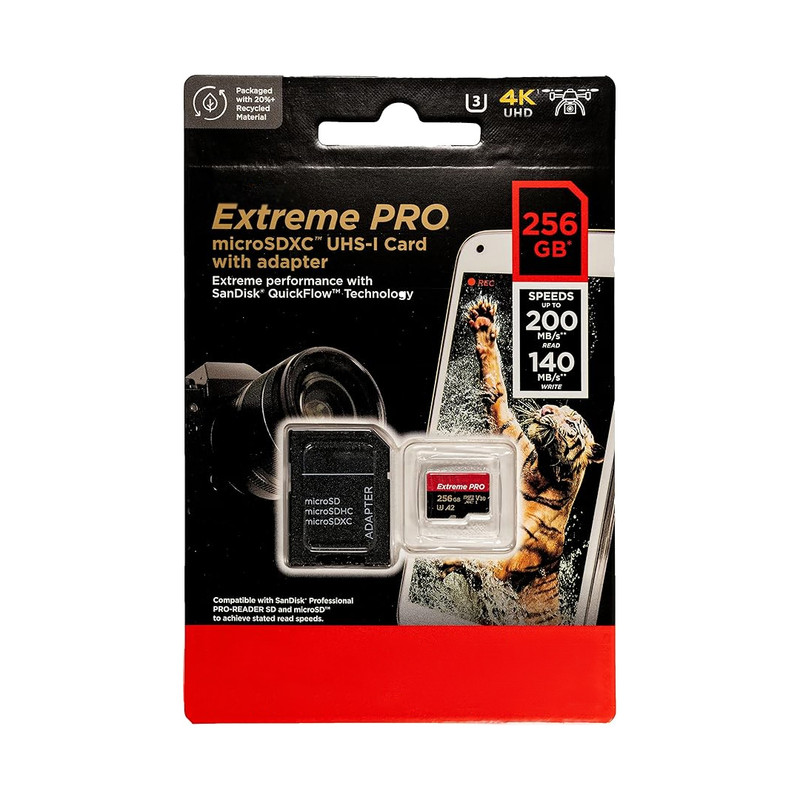 کارت حافظه microSDXC مدل Extreme کلاس A2 استاندارد V30 ظرفیت 256 گیگابایت