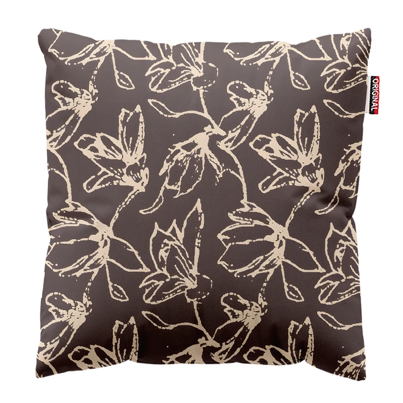 کوسن پاد آفرین مدل مینیمال طرح گل و برگ کد PK303269 سایز 30*30 سانتی متر