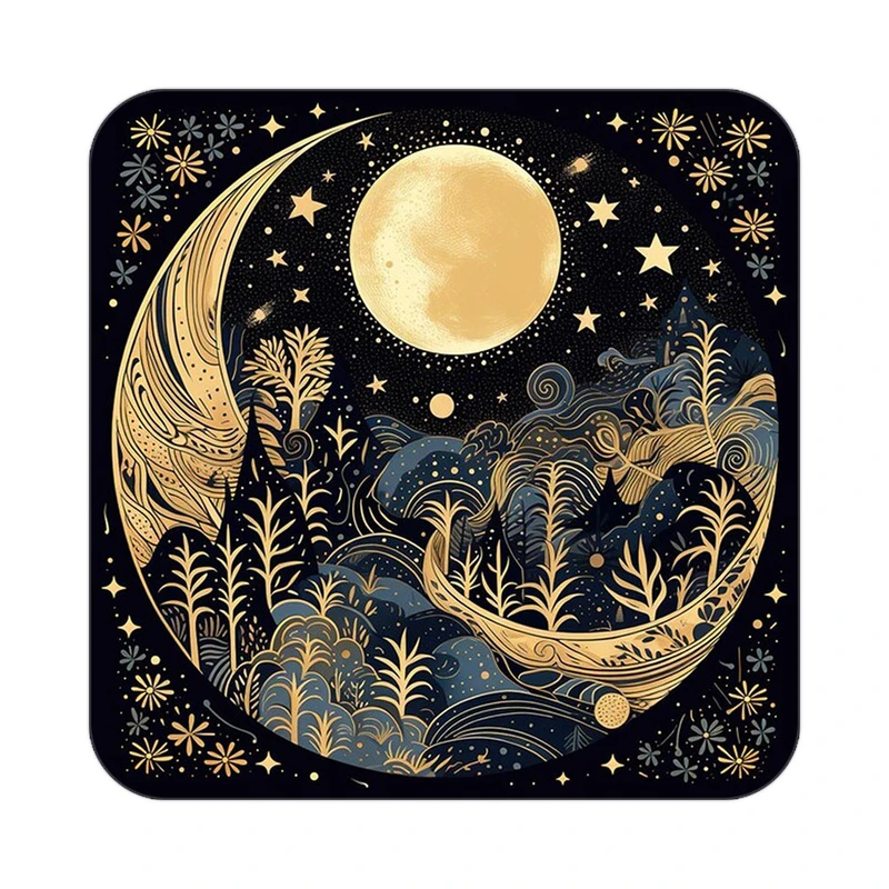 زیر لیوانی کاکتی طرح ماه و ستاره مدل mp53104