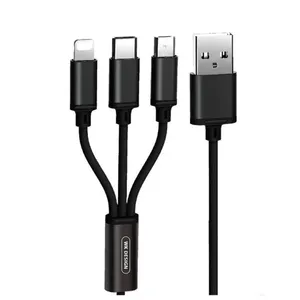 کابل تبدیل USB به microUSB / USB-C / لایتنینگ سوموس تل مدل BT08 طول 1 متر
